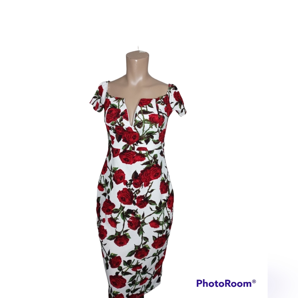 Fashion nova Floral midi dress size M